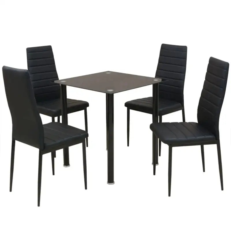 Eetkamerset met stalen frame en gehard glas voor een moderne uitstraling - Eetkamersets