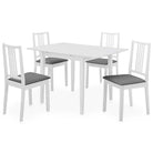 Eetkamerset van massief rubberwood met verlengbare tafel levering bevat - Eetkamersets