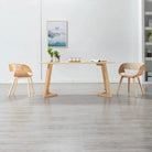 Eetkamerstoel met houten frame en levering bevat comfort en stijl - Crème en lichtbruin / 1 - Eetkamerstoelen