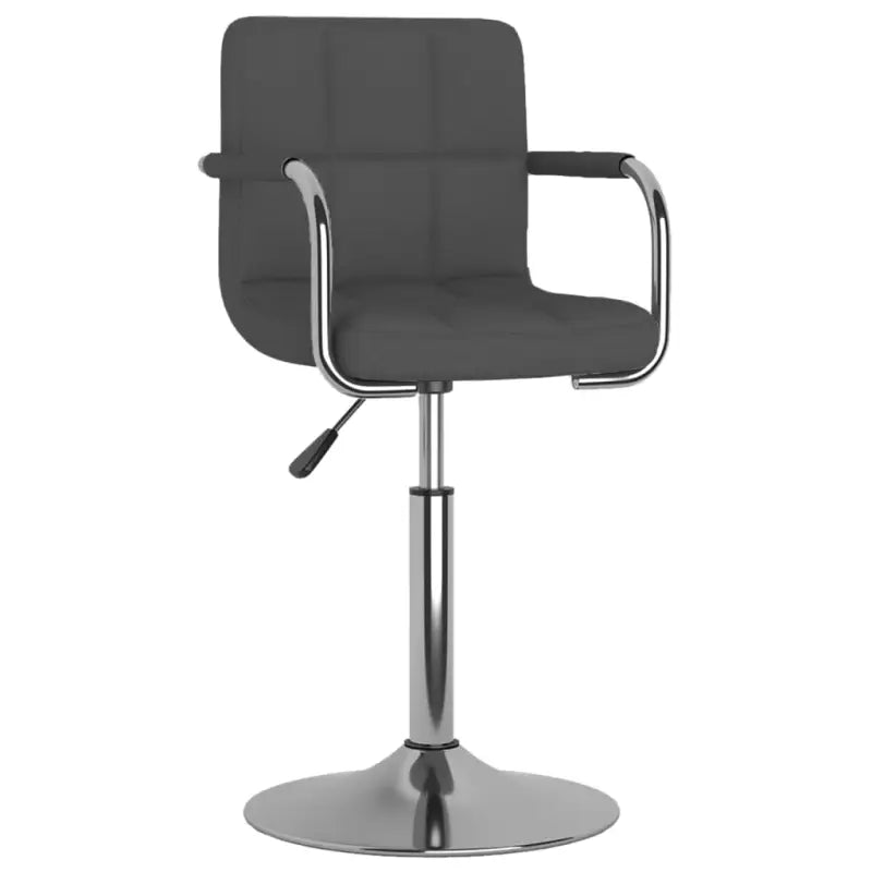 Eetkamerstoel met strak ontwerp en comfortabel bekleed zitting - Donkergrijs / 1 - Eetkamerstoelen