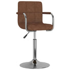 Eetkamerstoel met strak ontwerp en comfortabel bekleed zitting - Bruin / 1 - Eetkamerstoelen