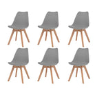 Eetkamerstoelen erg eenvoudig geleverd met tijdloos ontwerp - Grijs / 6 - Eetkamerstoelen