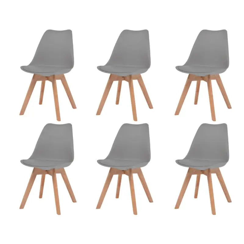 Eetkamerstoelen erg eenvoudig geleverd met tijdloos ontwerp - Grijs / 6 - Eetkamerstoelen