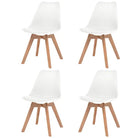 Eetkamerstoelen erg eenvoudig geleverd met tijdloos ontwerp - Wit / 4 - Eetkamerstoelen
