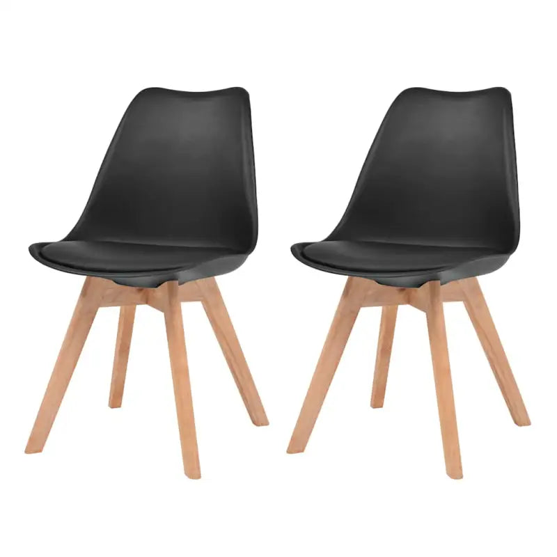 Eetkamerstoelen erg eenvoudig geleverd met tijdloos ontwerp - Zwart / 2 - Eetkamerstoelen