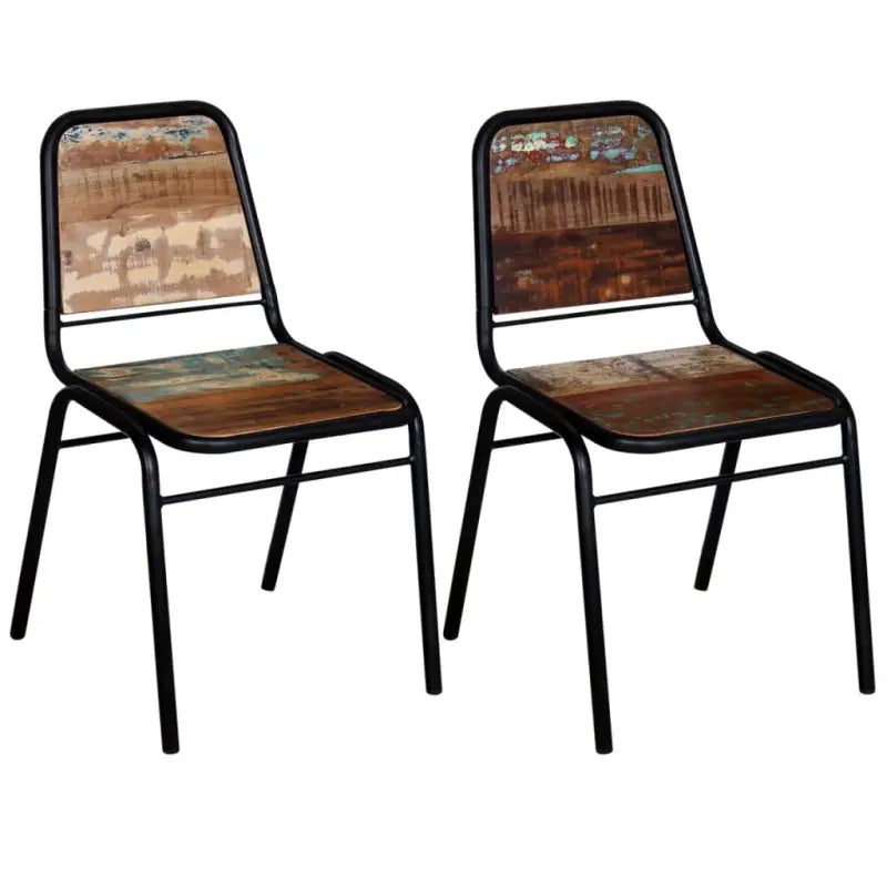 Eetkamerstoelen in antieke stijl van massief gerecycled hout - 2 / massief gerecycled hout - Eetkamerstoelen