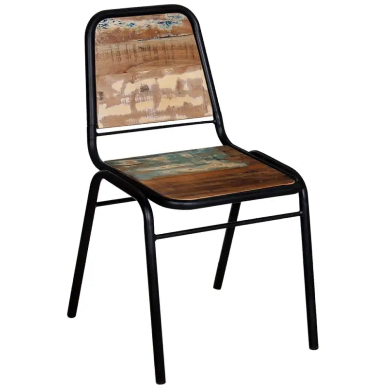Eetkamerstoelen in antieke stijl van massief gerecycled hout - Eetkamerstoelen