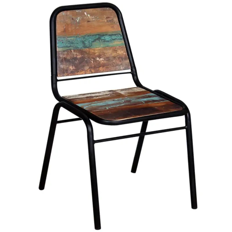 Eetkamerstoelen in antieke stijl van massief gerecycled hout - Eetkamerstoelen