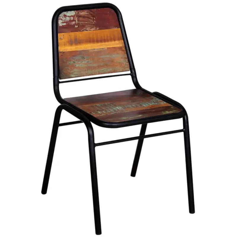 Eetkamerstoelen in antieke stijl van massief gerecycled hout - Eetkamerstoelen