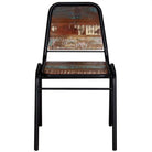 Eetkamerstoelen in antieke stijl van massief gerecycled hout - Eetkamerstoelen
