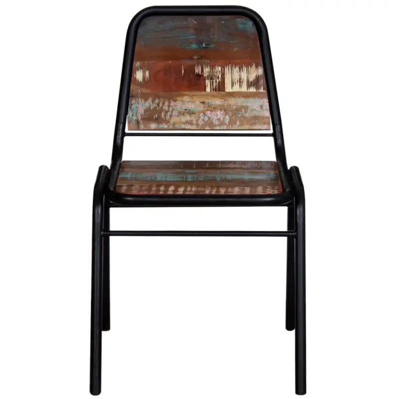 Eetkamerstoelen in antieke stijl van massief gerecycled hout - Eetkamerstoelen