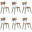 Eetkamerstoelen in antieke stijl van massief mangohout - 6 / massief gerecycled hout - Eetkamerstoelen