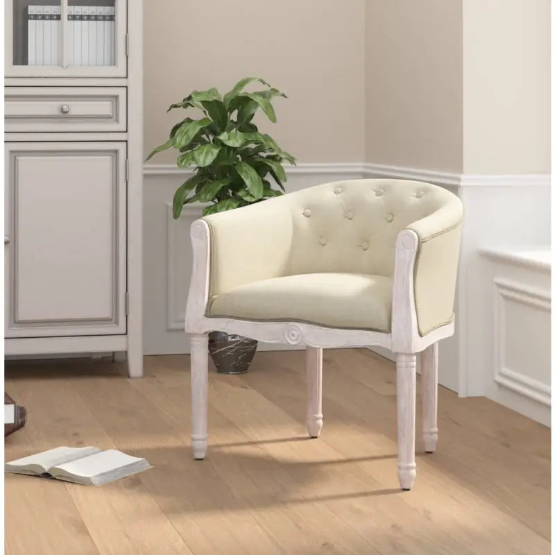 Eetkamerstoelen in Franse Stijl met elegant en duurzaam ontwerp - Beige / 1 - Eetkamerstoelen