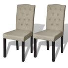 Eetkamerstoelen levering bevat comfortabel en elegant design - Beige / 2 - Eetkamerstoelen