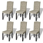 Eetkamerstoelen levering bevat comfortabel en elegant design - Beige / 6 - Eetkamerstoelen