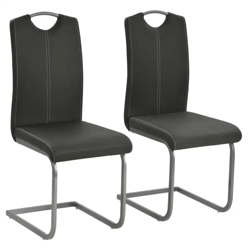 Eetkamerstoelen levering bevat strak gestroomlijnd ontwerp en luxe uitstraling - Grijs / 2 - Eetkamerstoelen