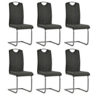 Eetkamerstoelen levering bevat strak gestroomlijnd ontwerp en luxe uitstraling - Grijs / 6 - Eetkamerstoelen