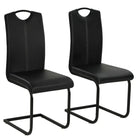Eetkamerstoelen levering bevat strak gestroomlijnd ontwerp en luxe uitstraling - Zwart / 2 - Eetkamerstoelen