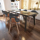 Eetkamerstoelen met beuken poten en hoogte armleuning voor comfort - Eetkamerstoelen