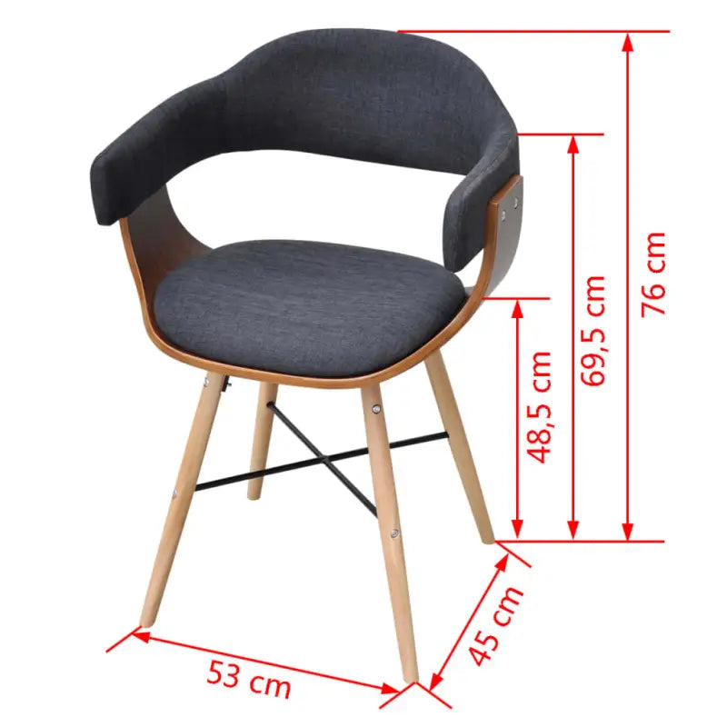 Eetkamerstoelen met beuken poten en hoogte armleuning voor comfort - Eetkamerstoelen