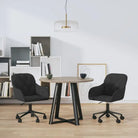 Eetkamerstoelen met comfort en hoogte armleuning in zacht fluweel - Zwart / 2 - Eetkamerstoelen