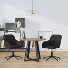 Eetkamerstoelen met comfortabele hoogte armleuning en zacht fluweel - Zwart / 2 - Eetkamerstoelen