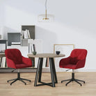 Eetkamerstoelen met comfortabele hoogte armleuning en zacht fluweel - Wijnrood / 2 - Eetkamerstoelen