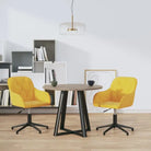 Eetkamerstoelen met comfortabele hoogte armleuning en zacht fluweel - Geel / 2 - Eetkamerstoelen
