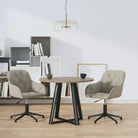 Eetkamerstoelen met comfortabele hoogte armleuning en zacht fluweel - Lichtgrijs / 2 - Eetkamerstoelen