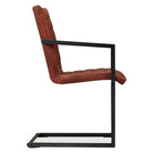 Eetkamerstoelen met echt leren zitting en stalen frame inclusief levering - Eetkamerstoelen