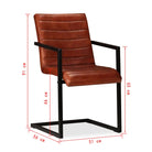 Eetkamerstoelen met echt leren zitting en stalen frame inclusief levering - Eetkamerstoelen