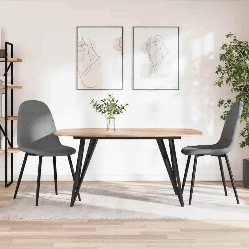 Eetkamerstoelen met een minimalistische en elegante uitstraling - Lichtgrijs / 2 - Eetkamerstoelen