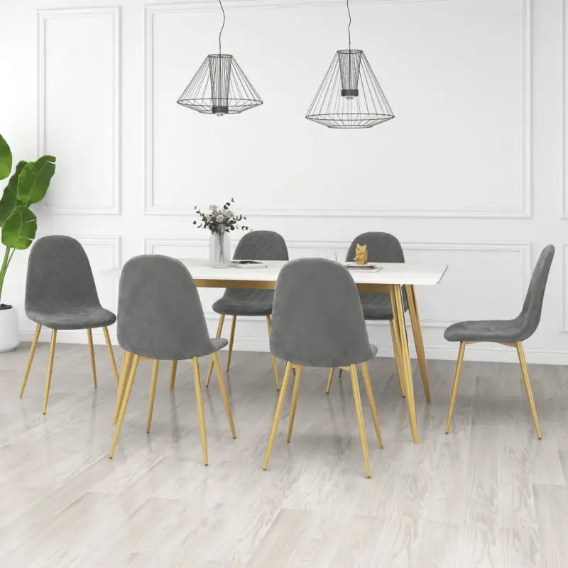 Eetkamerstoelen met een minimalistische en elegante uitstraling - Lichtgrijs / 6 - Eetkamerstoelen