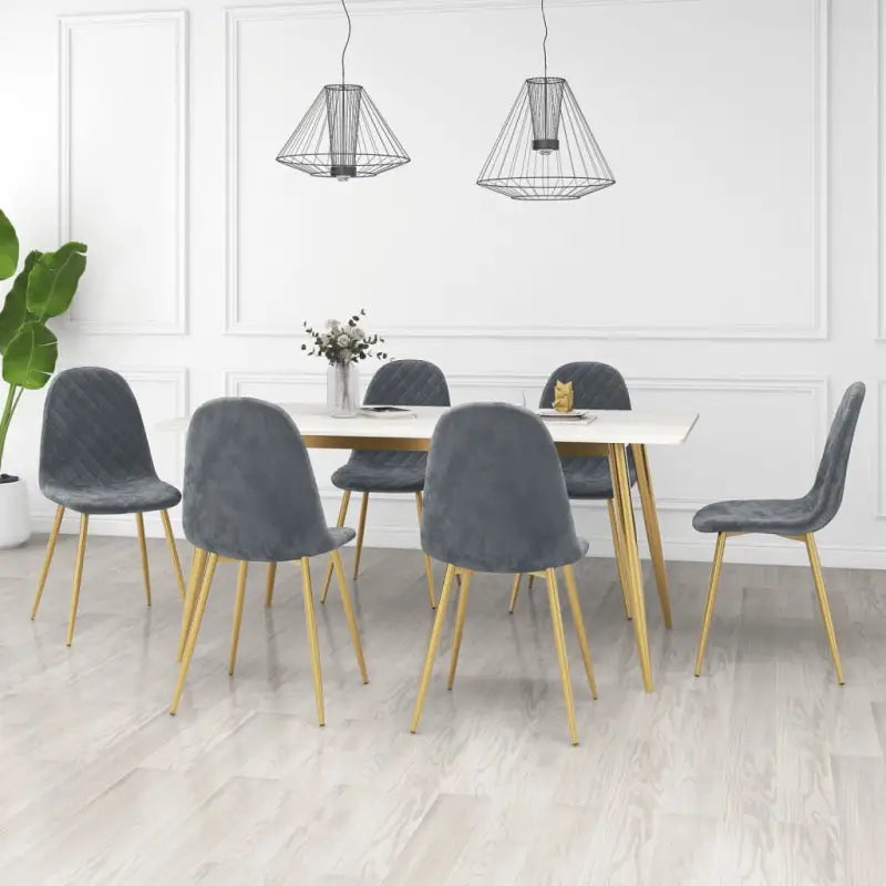 Eetkamerstoelen met een minimalistische en elegante uitstraling - Donkergroen / 6 - Eetkamerstoelen
