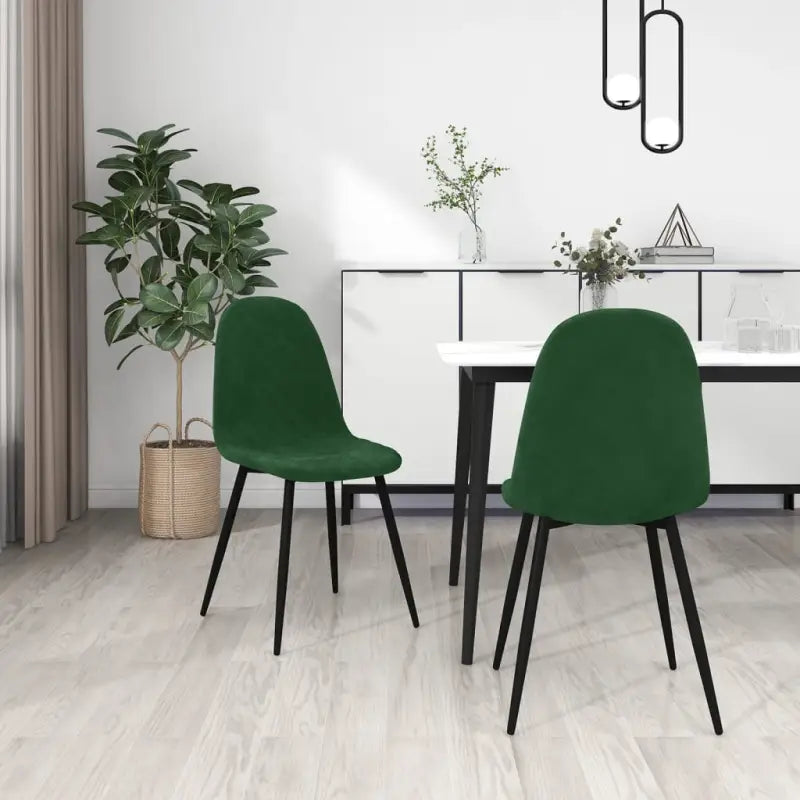 Eetkamerstoelen met een minimalistische en elegante uitstraling - Donkergroen / 2 - Eetkamerstoelen