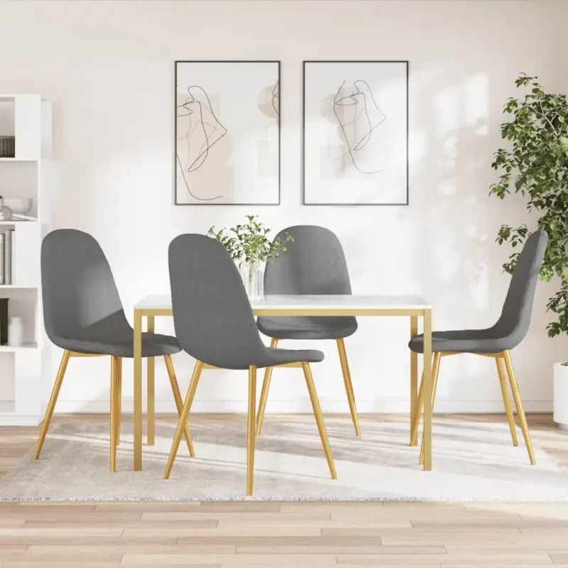 Eetkamerstoelen met een minimalistische en elegante uitstraling - Lichtgrijs / 4 - Eetkamerstoelen