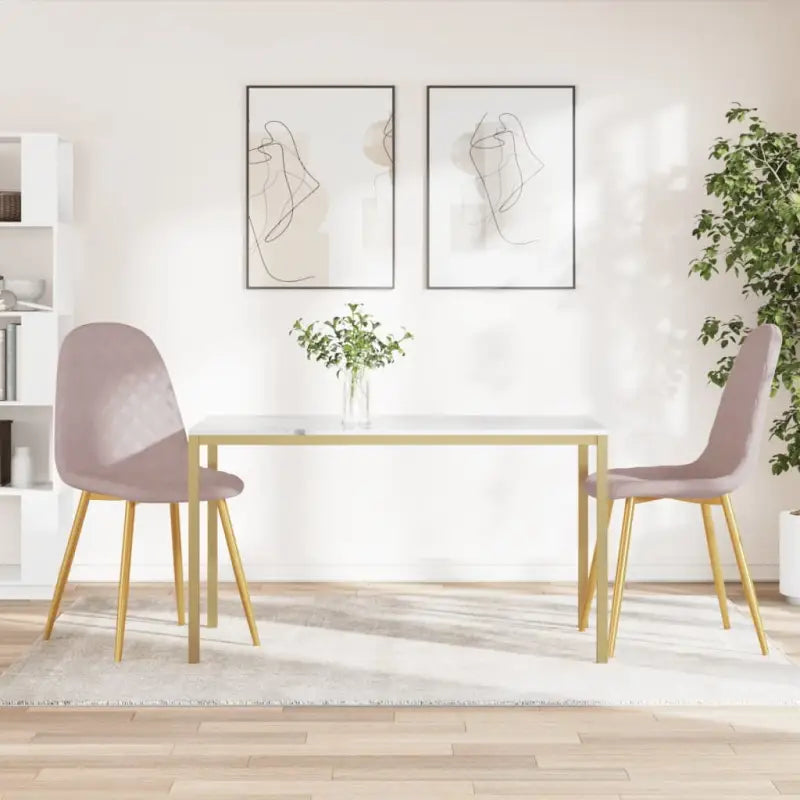 Eetkamerstoelen met een minimalistische en elegante uitstraling - Roze / 2 - Eetkamerstoelen