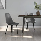 Eetkamerstoelen met eigentijdse charme en gemakkelijk onderhoud - Grijs / 2 - Eetkamerstoelen