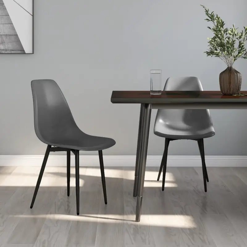 Eetkamerstoelen met eigentijdse charme en gemakkelijk onderhoud - Grijs / 2 - Eetkamerstoelen