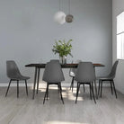 Eetkamerstoelen met eigentijdse charme en gemakkelijk onderhoud - Grijs / 6 - Eetkamerstoelen