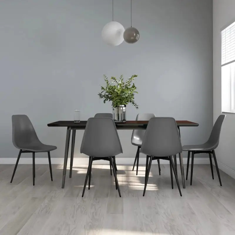 Eetkamerstoelen met eigentijdse charme en gemakkelijk onderhoud - Grijs / 6 - Eetkamerstoelen