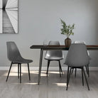 Eetkamerstoelen met eigentijdse charme en gemakkelijk onderhoud - Grijs / 4 - Eetkamerstoelen