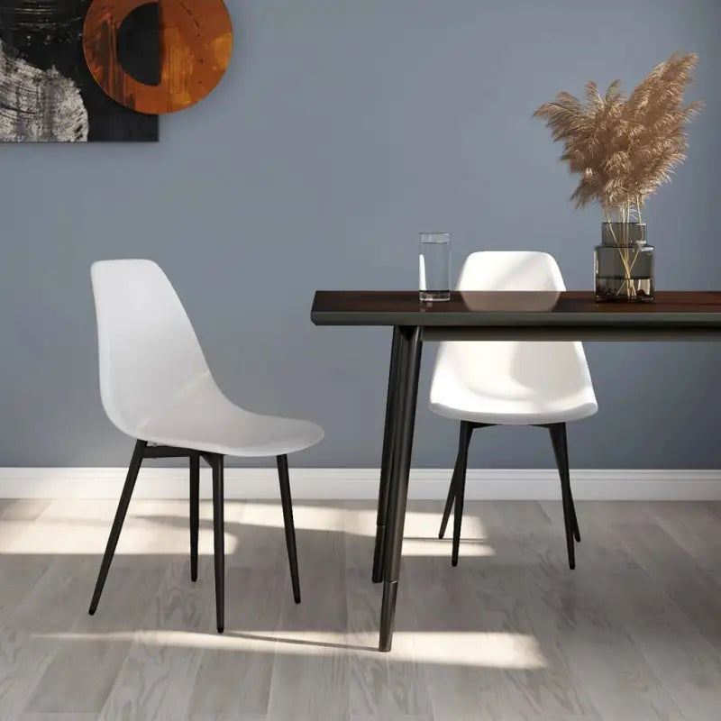 Eetkamerstoelen met eigentijdse charme en gemakkelijk onderhoud - Wit / 2 - Eetkamerstoelen
