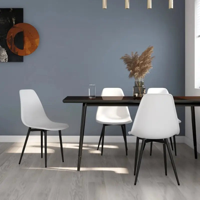 Eetkamerstoelen met eigentijdse charme en gemakkelijk onderhoud - Wit / 4 - Eetkamerstoelen