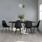 Eetkamerstoelen met eigentijdse charme en gemakkelijk onderhoud - Zwart / 6 - Eetkamerstoelen