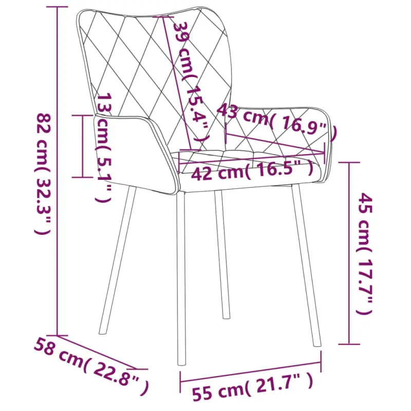 Eetkamerstoelen met elegant design en comfortabel stof - Eetkamerstoelen
