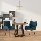 Eetkamerstoelen met elegant fluweel voor een stijlvolle uitstraling - Blauw / 2 - Eetkamerstoelen