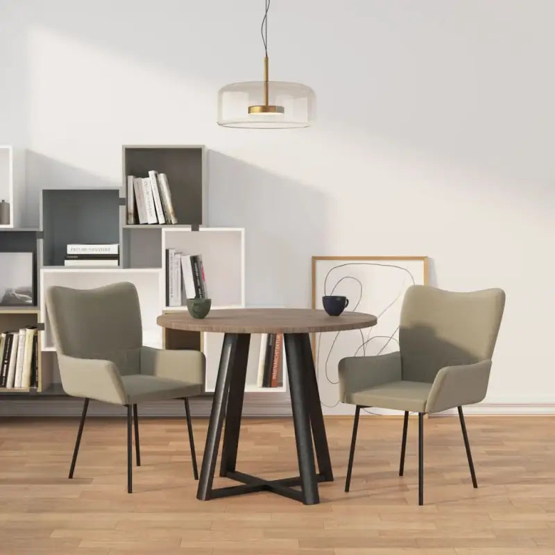 Eetkamerstoelen met elegant fluweel voor een stijlvolle uitstraling - Lichtgrijs / 2 - Eetkamerstoelen