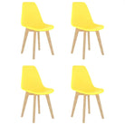 Eetkamerstoelen met elegant ontwerp en levering bevat erg eenvoudig - Geel / 4 - Eetkamerstoelen