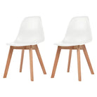 Eetkamerstoelen met elegant ontwerp en levering bevat erg eenvoudig - Wit / 2 - Eetkamerstoelen